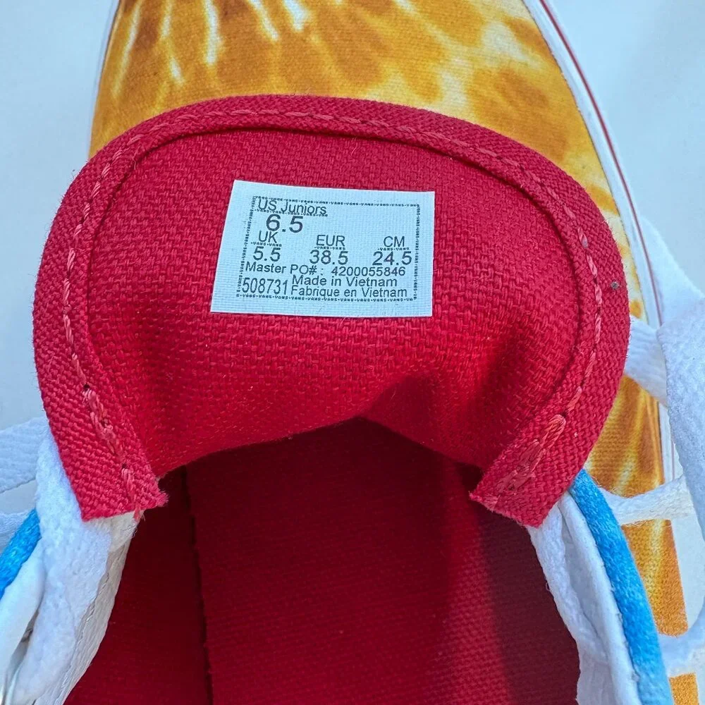 Vans Era Tie Dye Block Sneakers Low Top Lace Up Junior Size 6.5 Women’s 8 NEW
